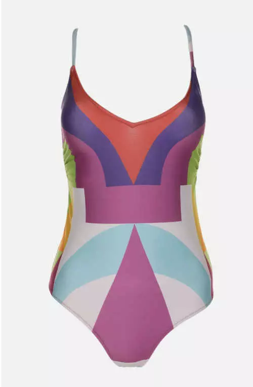 Ženski jednodijelni kupaći kostim za punije s uzorkom jedinstvenog dizajna